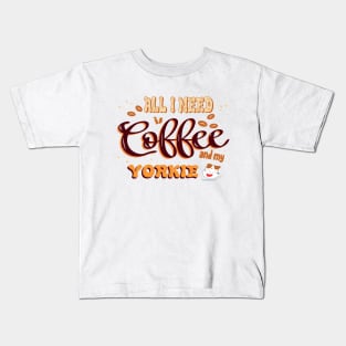 Cool Coffee Near Me: A Companion for Yorkie Terrier Kids T-Shirt